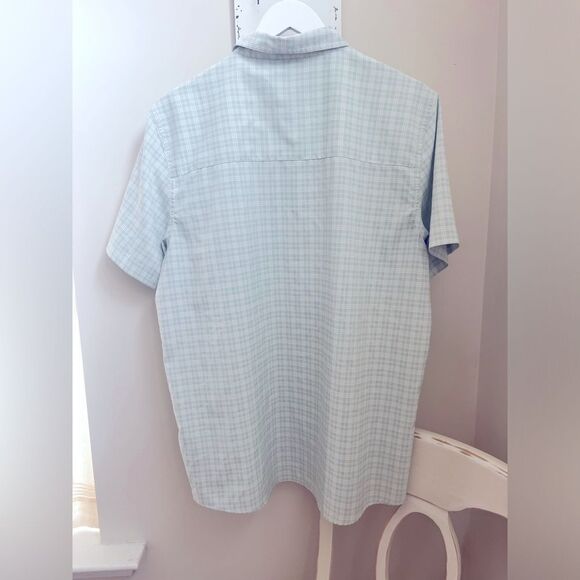 AFTCO light Blue-Green Casual Button Down Shirt; Size Large - Picture 4 of 4